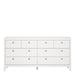 Madrid Double Dresser 4+4 Drawers in White