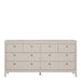 Madrid Double Dresser 4+4 Drawers in Cashmere