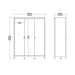 Madrid Wardrobe with 3 Doors in Matt Black