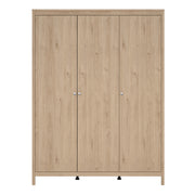 Madrid Wardrobe with 3 Doors in Jackson Hickory Oak