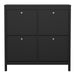 Madrid Shoe Cabinet 4 Flip Down Doors in Matt Black