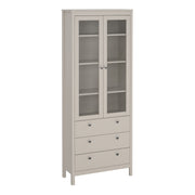 Madrid China Cabinet 2 Doors with 3 Drawers