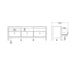 Madrid TV Unit 3 Drawers in Cashmere