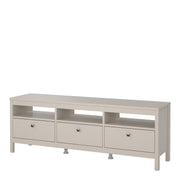 Madrid TV Unit 3 Drawers in Cashmere