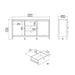 Madrid Sideboard 2 Doors 3 Drawers in Matt Black