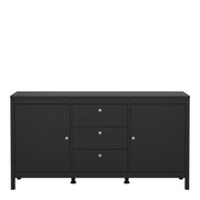Madrid Sideboard 2 Doors 3 Drawers in Matt Black