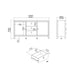Madrid Sideboard 2 Doors + 3 Drawers in Jackson Hickory Oak