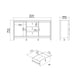 Madrid Sideboard 2 Doors + 3 Drawers in Cashmere