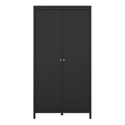 Madrid Wardrobe with 2 Doors in Matt Black