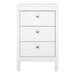 Madrid Bedside Table 3 Drawers in White