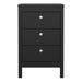 Madrid Bedside Table 3 Drawers in Matt Black