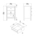 Madrid Bedside Table 3 Drawers in Jackson Hickory Oak