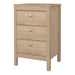 Madrid Bedside Table 3 Drawers in Jackson Hickory Oak