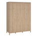 Madrid Package - Bedside Table 2 Drawers + Chest 5 Drawers + 3 Door Wardrobe in Jackson Hickory Oak