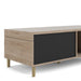 Rome Coffee Table with Sliding Top in Jackson Hickory Oak and Matt Black