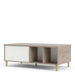 Rome Coffee Table with Sliding Top in Jackson Hickory Oak and Matt White