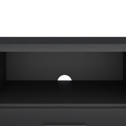 Media TV Unit with 2 Doors 1 Drawer 147cm Black