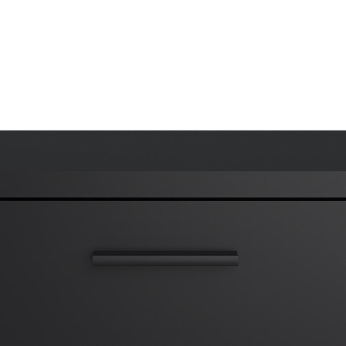 Media TV Unit with 2 Doors 1 Drawer 147cm Black