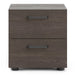 Dallas Nightstand 2 Drawers in Rovere Gessato Dark Oak