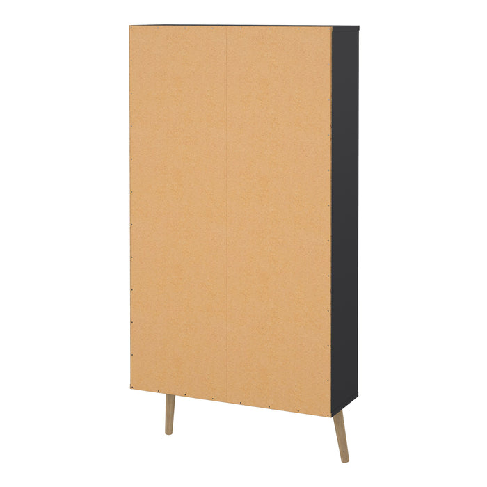 Cumbria Shoe Cabinet 3 Flip Down Doors Dark Grey