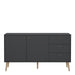 Cumbria Sideboard 2 Doors + 3 Drawers Dark Grey