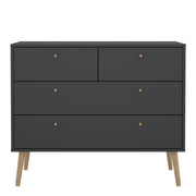 Cumbria Chest 2 + 2 Drawers Dark Grey