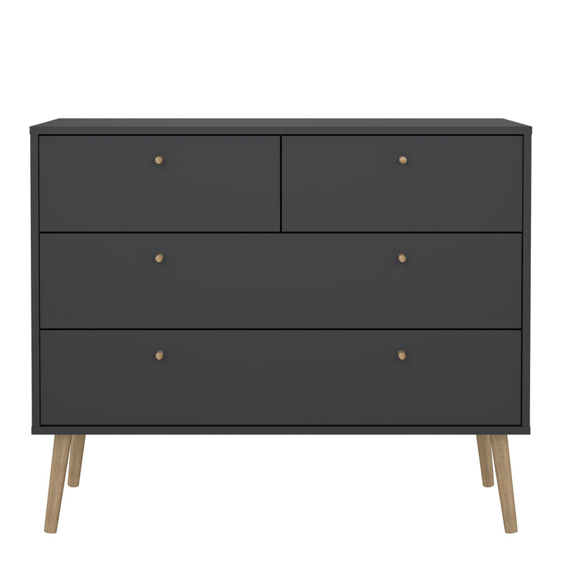 Cumbria Chest 2 + 2 Drawers Dark Grey