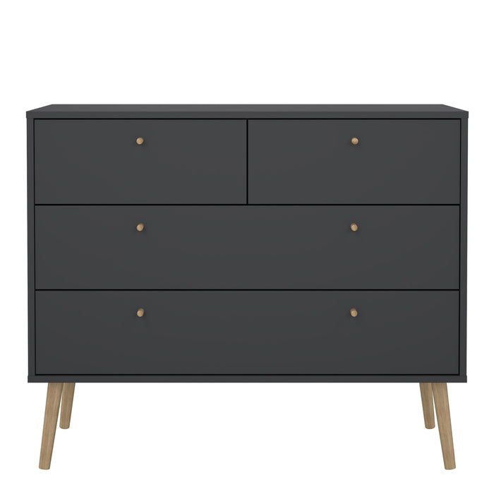 Cumbria Chest 2 + 2 Drawers Dark Grey