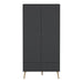Cumbria Wardrobe with 2 Doors + 2 Drawers Dark Grey