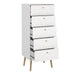 Cumbria Chest 5 Drawers White