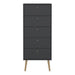 Cumbria Chest 5 Drawers Dark Grey