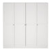 Brande Wardrobe with 4 Frame Doors in White