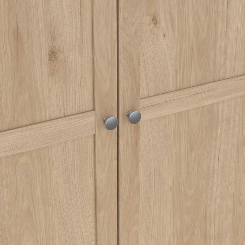 Brande Wardrobe with 4 Frame Doors in Jackson Hickory Oak
