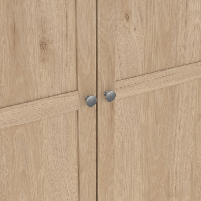 Brande Wardrobe with 4 Frame Doors in Jackson Hickory Oak