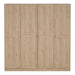 Brande Wardrobe with 4 Frame Doors in Jackson Hickory Oak