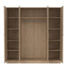 Brande Wardrobe with 4 Frame Doors in Jackson Hickory Oak