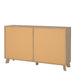 Ikast 6 Drawers Double Dresser in Jackson Hickory and White