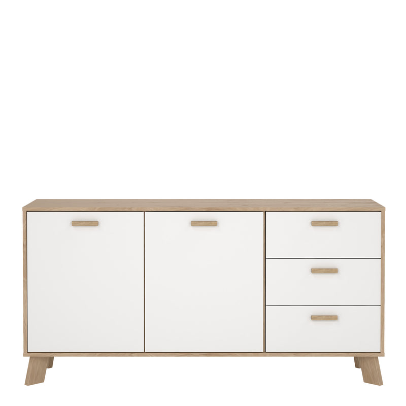Ikast Sideboard 2 Doors + 3 Drawers in Jackson Hickory and White