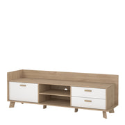 Ikast TV-unit with 1 Door + 2 Drawers in Jackson Hickory and White