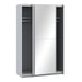 Babetta 2 Door Sliding Wardrobe in Matt White with Mirrored Door