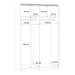 Babetta 2 Door Sliding Wardrobe in Matt White with Mirrored Door