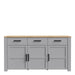 Bohol 3 Door 3 Drawer Sideboard in Riviera Oak/Grey Oak