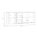 Bohol 3 Door 3 Drawer Large Sideboard in Riviera Oak/Grey Oak