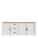 Bohol 3 Door 3 Drawer Large Sideboard in Riviera Oak/White