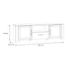 Bohol 2 Door 1 Drawer TV Unit  in Riviera Oak/Grey Oak
