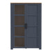 Bohol 2 Door Display Cabinet in Riviera Oak/Navy