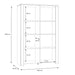 Bohol 2 Door Display Cabinet in Riviera Oak/Grey Oak