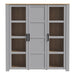 Bohol 3 Door Large Display Cabinet in Riviera Oak/Grey Oak