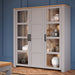 Bohol 3 Door Large Display Cabinet in Riviera Oak/Grey Oak