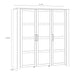 Bohol 3 Door Large Display Cabinet in Riviera Oak/White